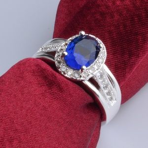 (Size 7) New CZ 925 Silver Ring